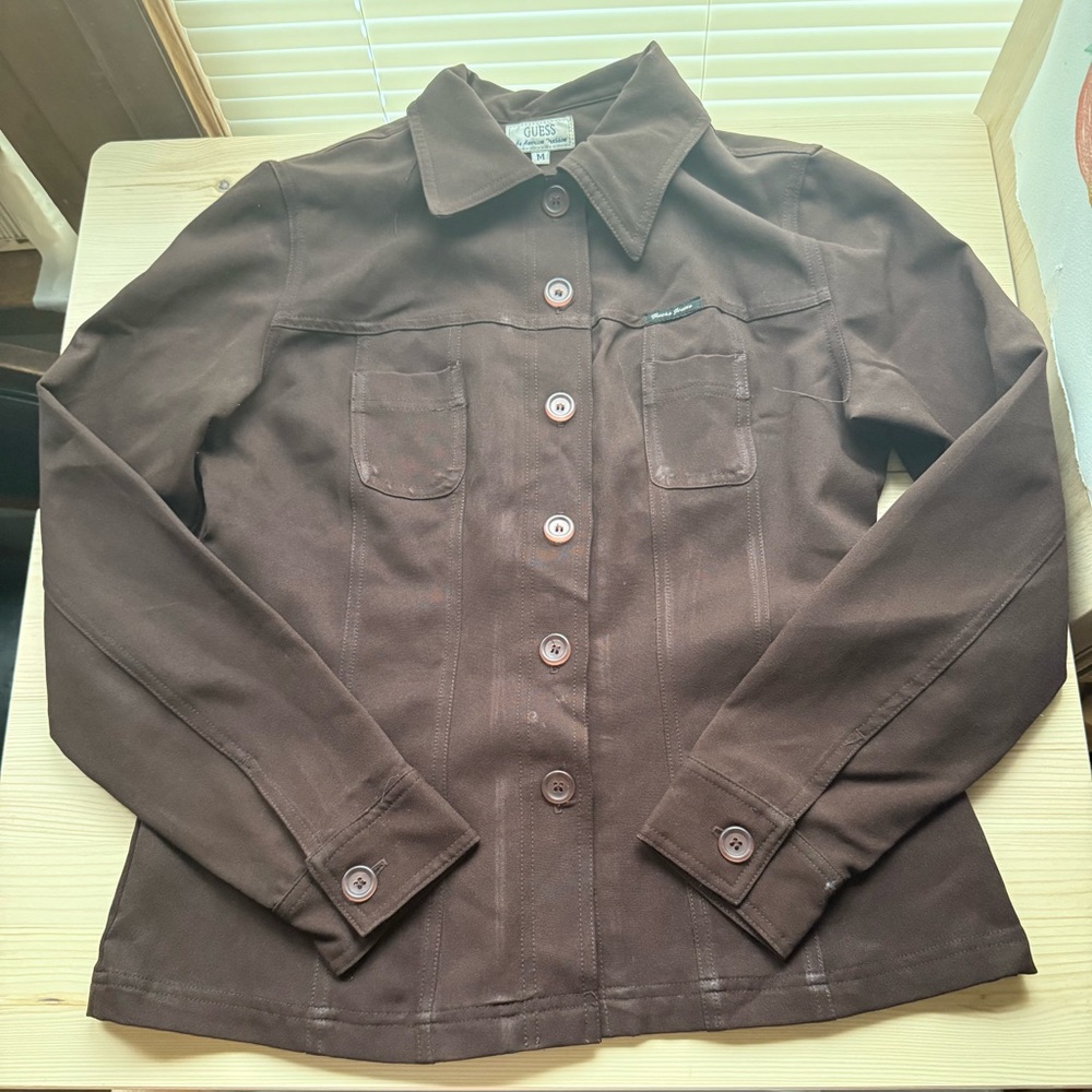 Guess Dark Brown Women's Jean Jacket